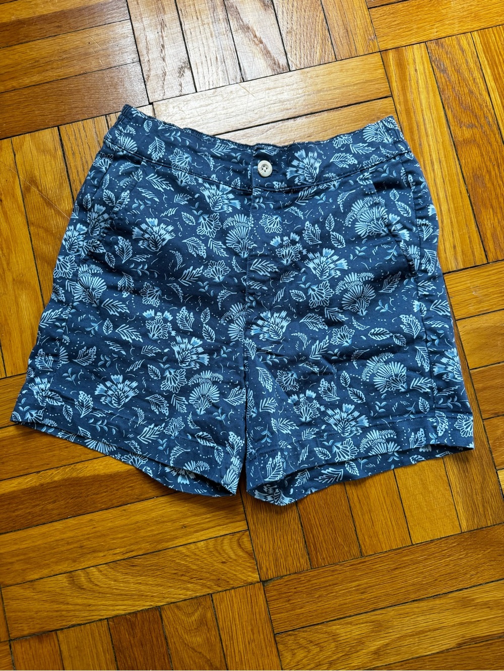 Women’s Blue Floral Print Shorts